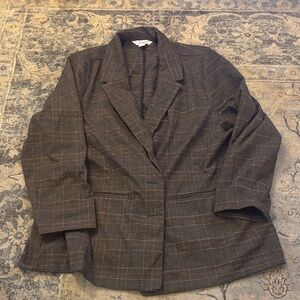 Old Navy Brown Plaid Women's Blazer Jacket